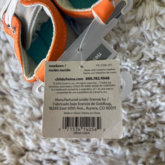 Carter’s Child of Mine Newborn Shoes NWT - Picture 5 of 5